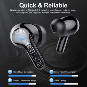 New Wireless Earbuds HiFi Stereo Headphones BT5.3 with ENC Noise Cancelling 48H LED Display Ear Buds IP7 Waterproof Earphones - Image 7
