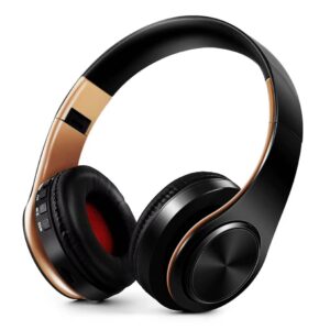 Men Gift Gold Wireless Headphones Bluetooth Earphone Stereo Headset with Build-in MIC with 3.5mm Jack for Xiaomi Samsung IPHONE - Image 9