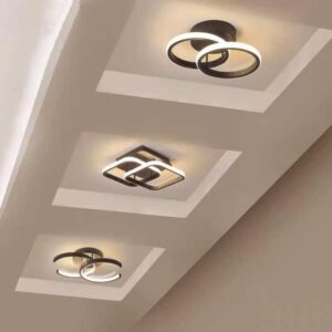 Modern LED Ceiling Light 2 Rings Creative Design Ceiling Lamp - Image 8