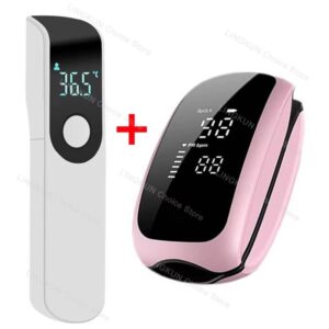 Rechargeable Oximeter Infrared Fever Thermometer Digital LCD Infant Adult Non-contact Laser Body Temperature Ear Thermometer