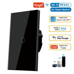 Tuya US WiFi Smart Wall Switch RF433 1/2/3/4 Gang No Neutral Wire Touch Sensor LED Light Switches Smart Home Alexa Google Home - Image 10