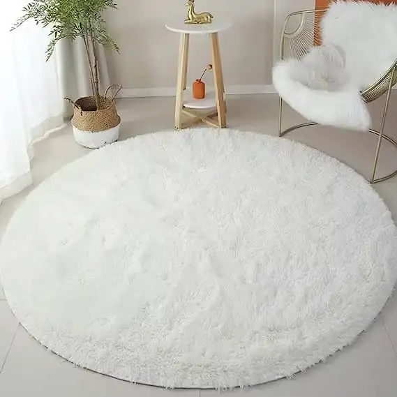 ROUND FLUFFY RUG 11 Round Fluffy Rugs