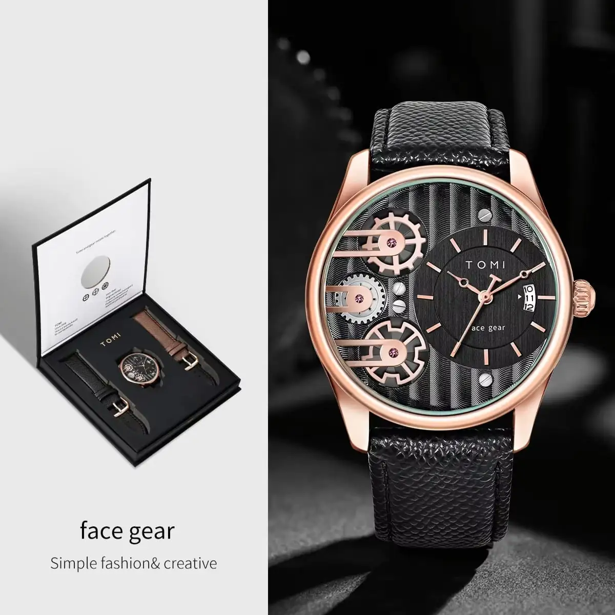 Tomi Men Classy Wrist Watch Set