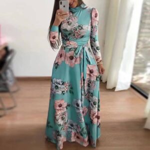 Autumn Women's Printed Maxi Dress