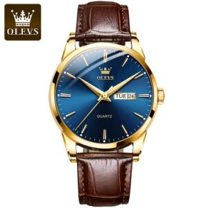 OLEVS Classic Quartz Watch for Men Waterproof Leather strap Calendar Sports Business Men 's Quartz Wrist Watch TOP Brand 6898 - Image 10
