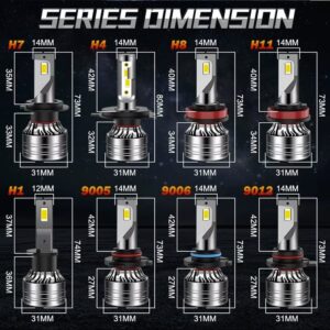 Dualvision 2PCS Car Lights H7 H4 H1 9006 H11 9005 Super Bright LED Headlight Bulbs - Image 7