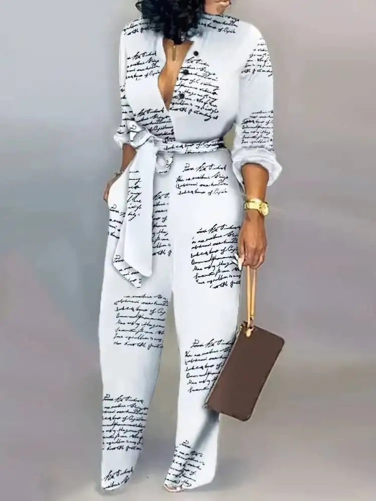WOMEN FASHION LONG SLEEVE JUMPSUIT