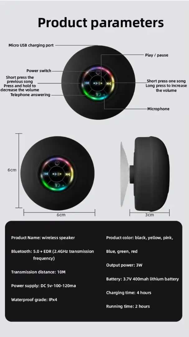 Water Proof Bluetooth speaker