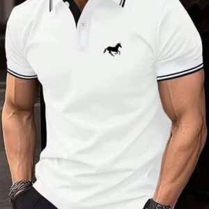 New Men's T-shirt Classic Short sleeved Polo Shirt
