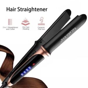 Gears Adjustable Temperature 2in1 Professional Flat Iron Hair Straightener - Image 8