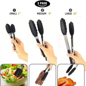 Silicone Kitchen BBQ Tongs - Image 5