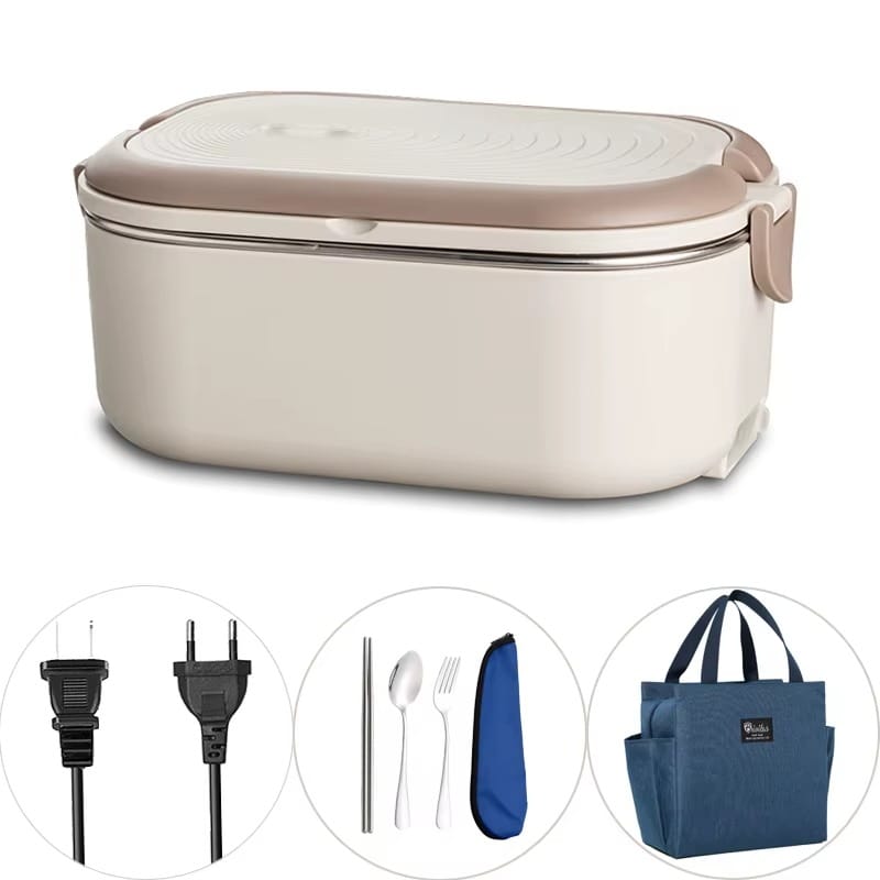220V/110V Electric Stainless Steel Lunch Box 1L
