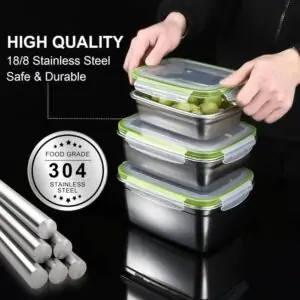 304 Stainless Steel Food Storage Container Set