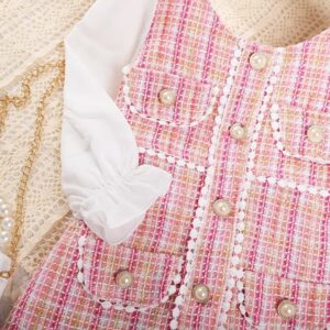 Menoea Girls Autumn Patchwork Dress - Image 6