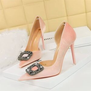 Women Super High Heels Velvet Pumps - Image 2