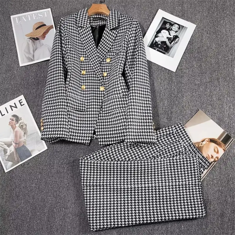 Long Sleeve Blazer Suit Set for Women