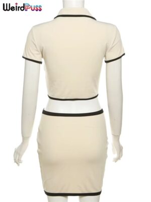 Weird Puss Ribbed Women 2 Piece Set - Image 2