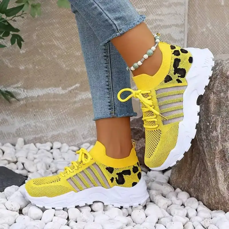 Leopard Print Lightweight Breathable Women’s Sneakers