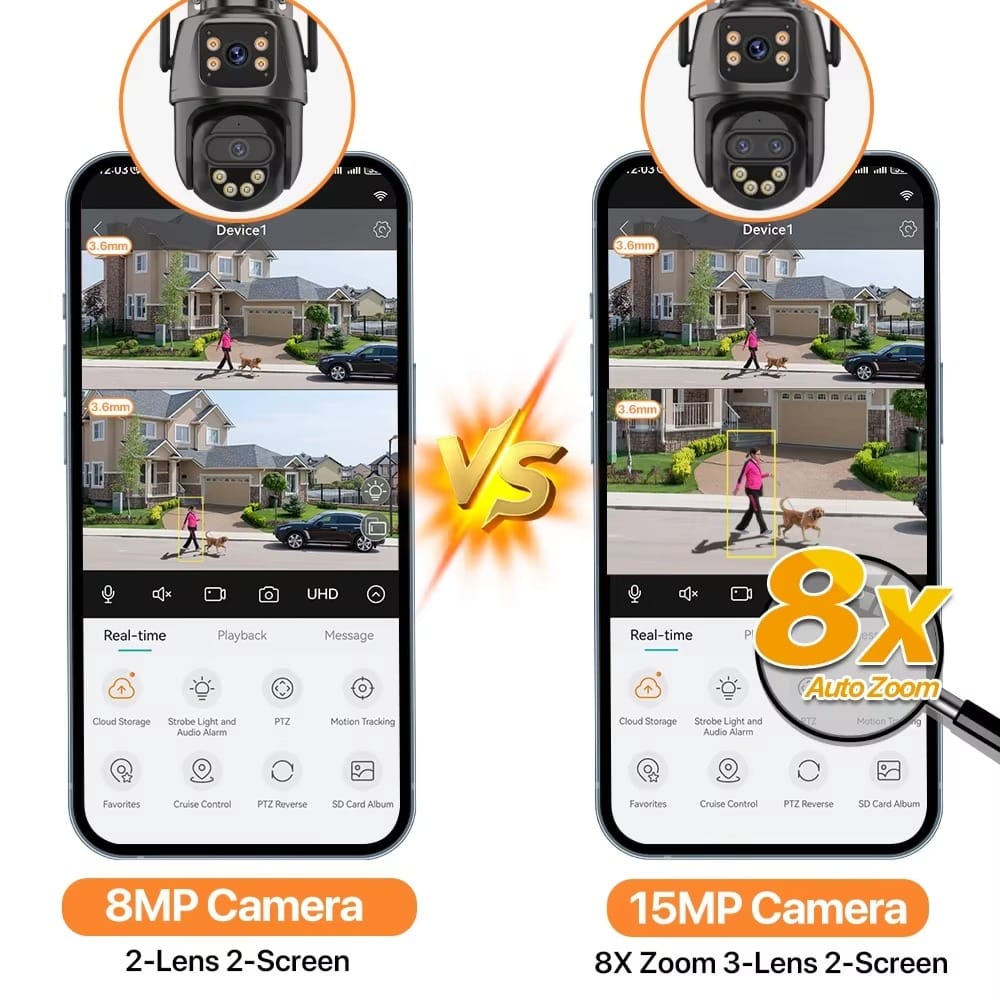 15MP Outdoor WiFi PTZ Security Camera
