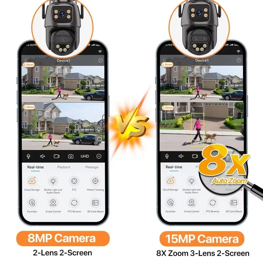 15MP Outdoor WiFi PTZ Security Camera