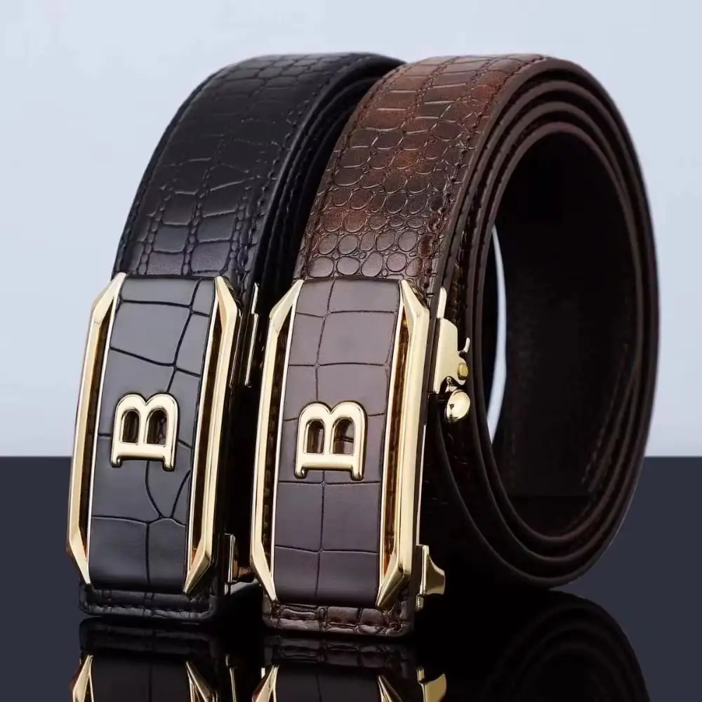 Mens luxury leather belt