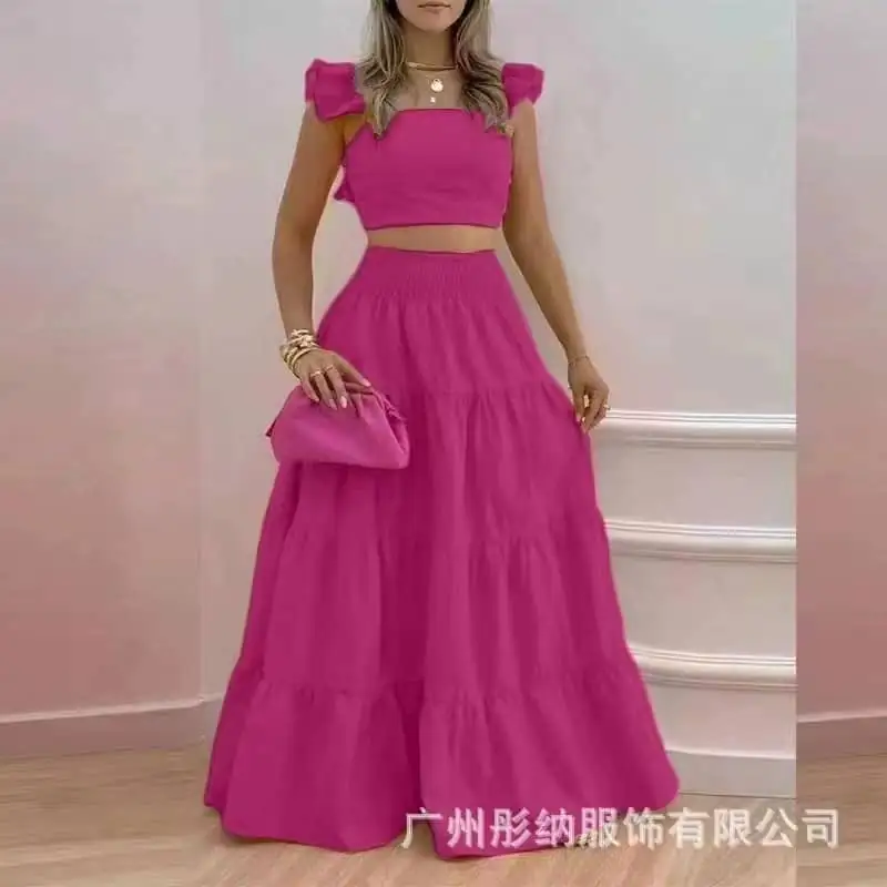Elegant Sleeveless With Longuette Skirt
