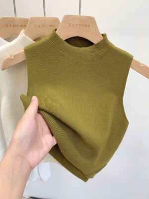 Women Knitted Tank Top - Image 6