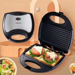 750W Breakfast Waffle & Sandwich Maker