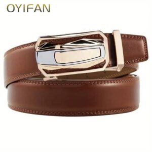Men Genuine Leather Ratchet Belt - Image 4