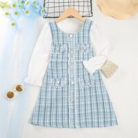 Menoea Girls Autumn Patchwork Dress