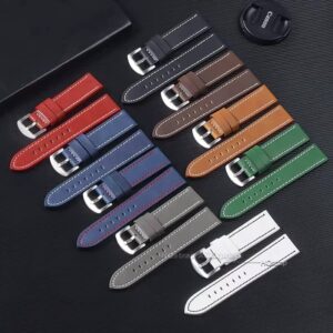 Universal Waterproof Genuine Leather Watch Strap - Image 3