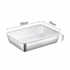 Stainless Steel Rectangle Tray Large Capacity - Image 6