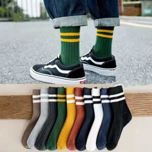 5 Pairs Men’s Vintage Fun Athletic Socks - Image 6