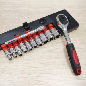 12Pcs 1/4" Ratchet Socket Wrench Set - Image 6