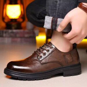 Retro Cow Leather Men’s Dress Shoes - Image 4