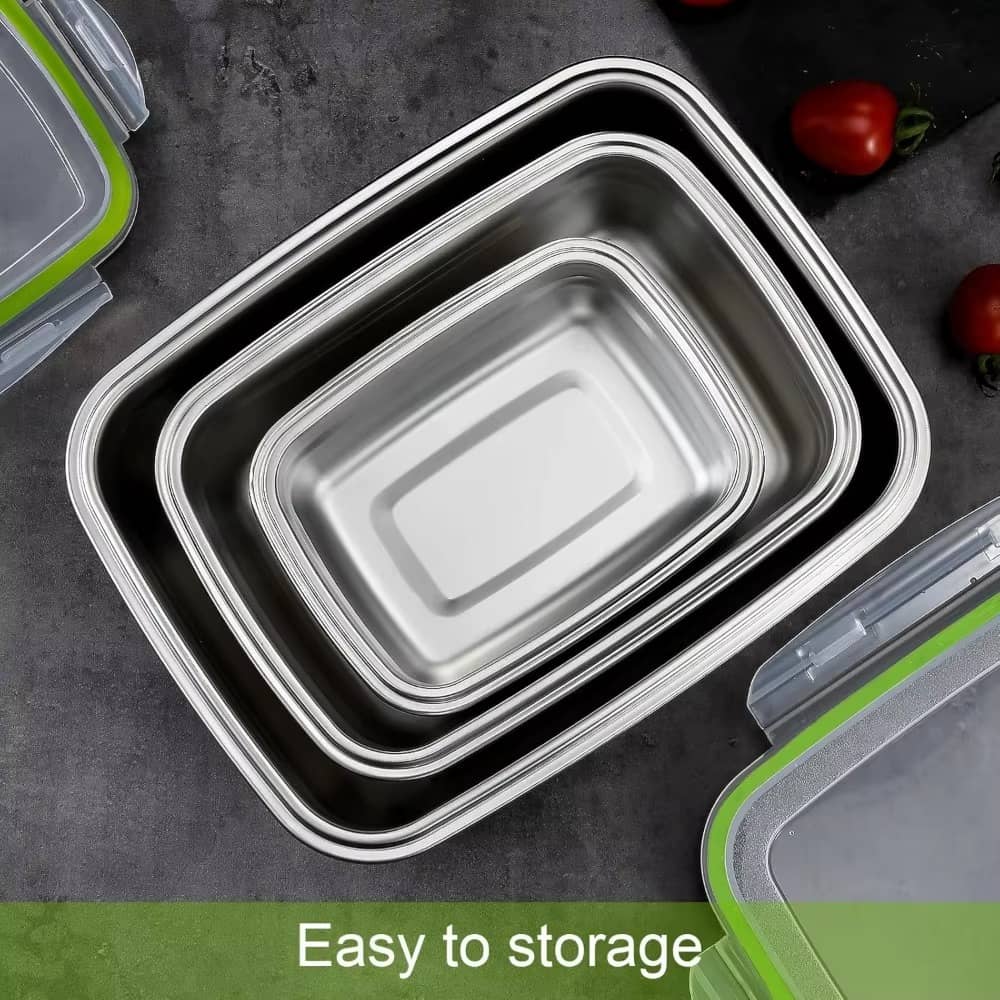304 Stainless Steel Food Storage Container Set