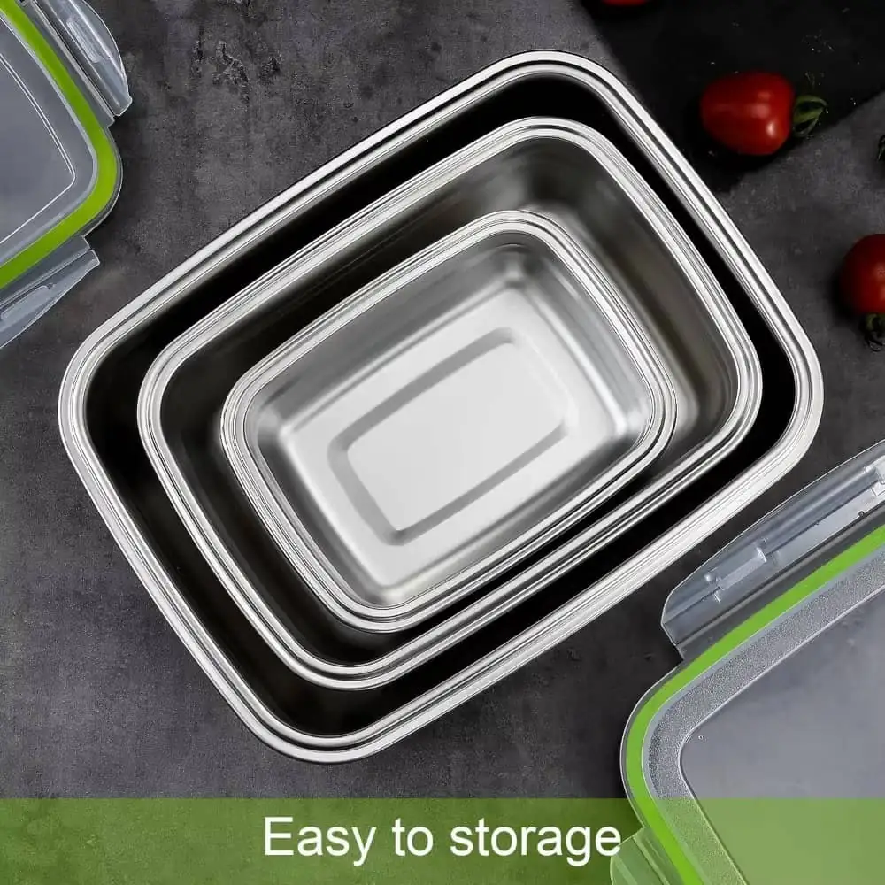 304 Stainless Steel Food Storage Container Set