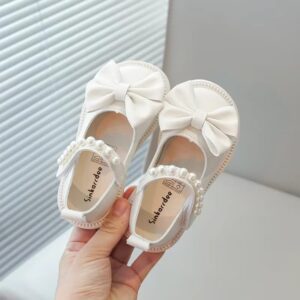 Baby Girls Casual PU Leather Bow-knot Shoes - Image 4