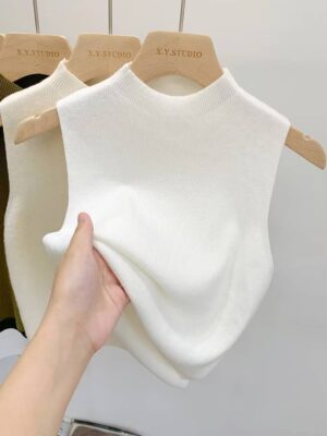 Women Knitted Tank Top - Image 9