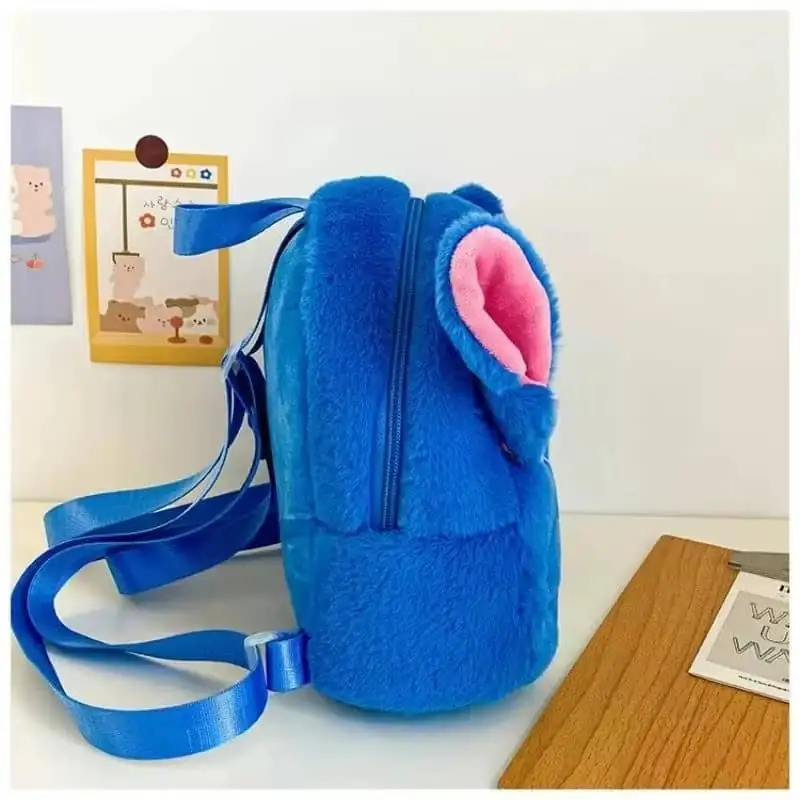 Disney Blue Stitch Plush Backpack