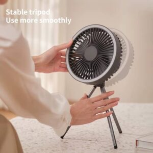 Portable Wireless Tent Electric Ceiling Fan with External LED Lighting Battery - Image 3