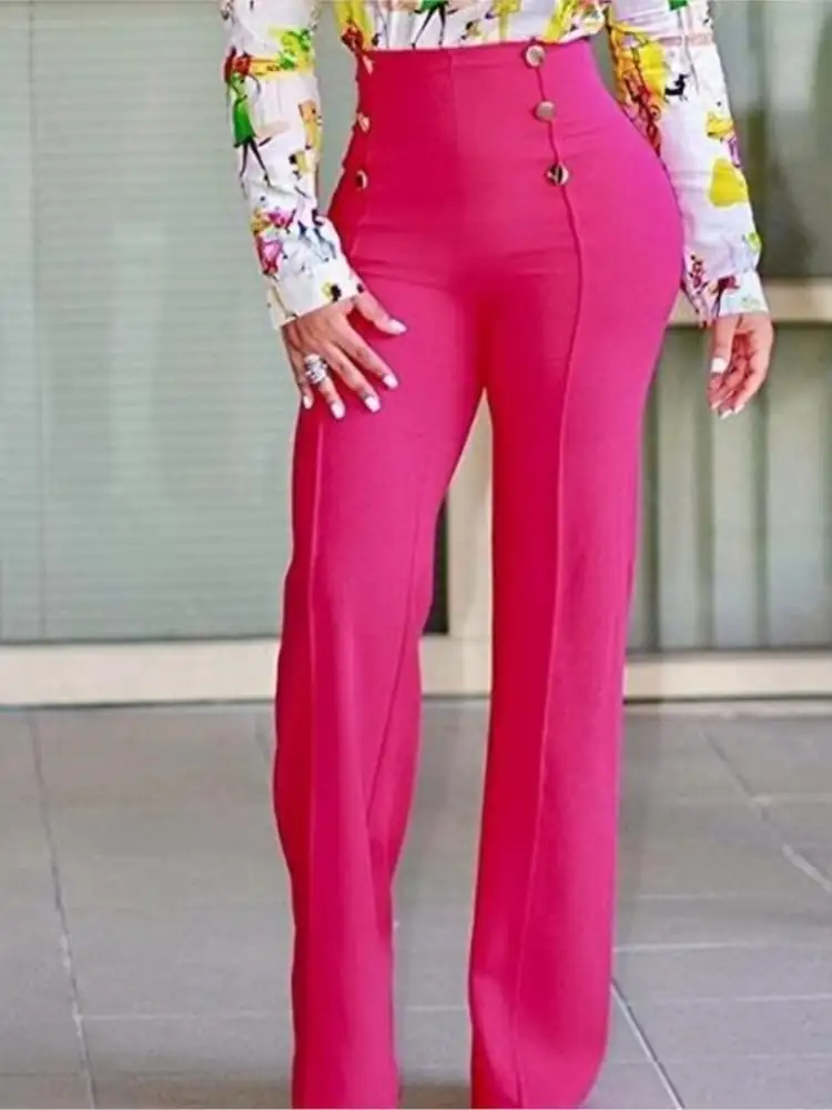 Elegant Casual High Waist Wide Leg Pants 3 Elegant Casual High Waist Wide Leg Pants