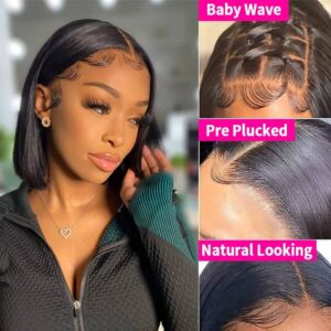 12-Inch Straight Bob Lace Front Wig