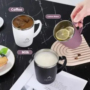 350ml Stainless Steel Thermos Mug with Handle - Image 10