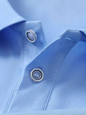 Mens Solid Color Short Sleeve Polo Shirts - Image 7