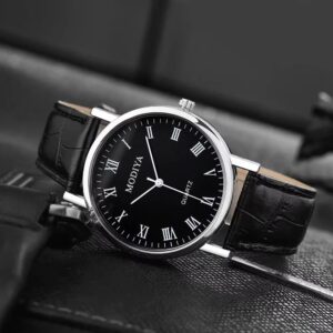 Mens Business Luxury Leather Strap Watch - Image 7