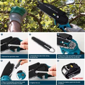 6 Inch Electric Saw Rechargeable Cordless Chainsaw - Image 3