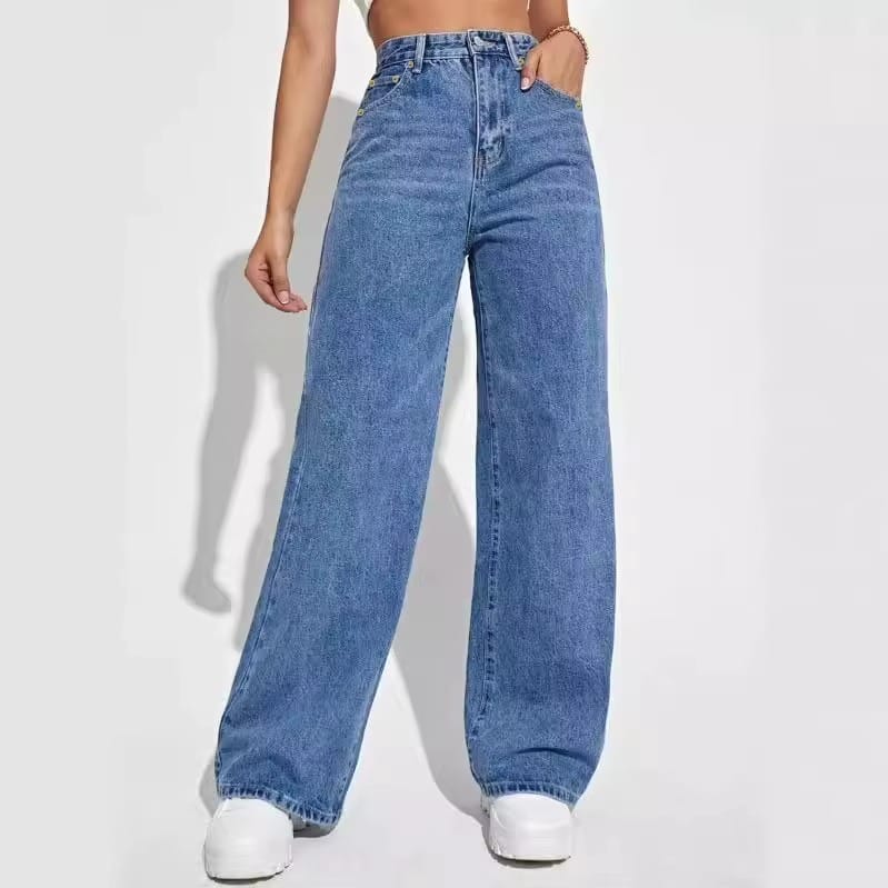 New Women’s Loose Denim Wide Leg Pants