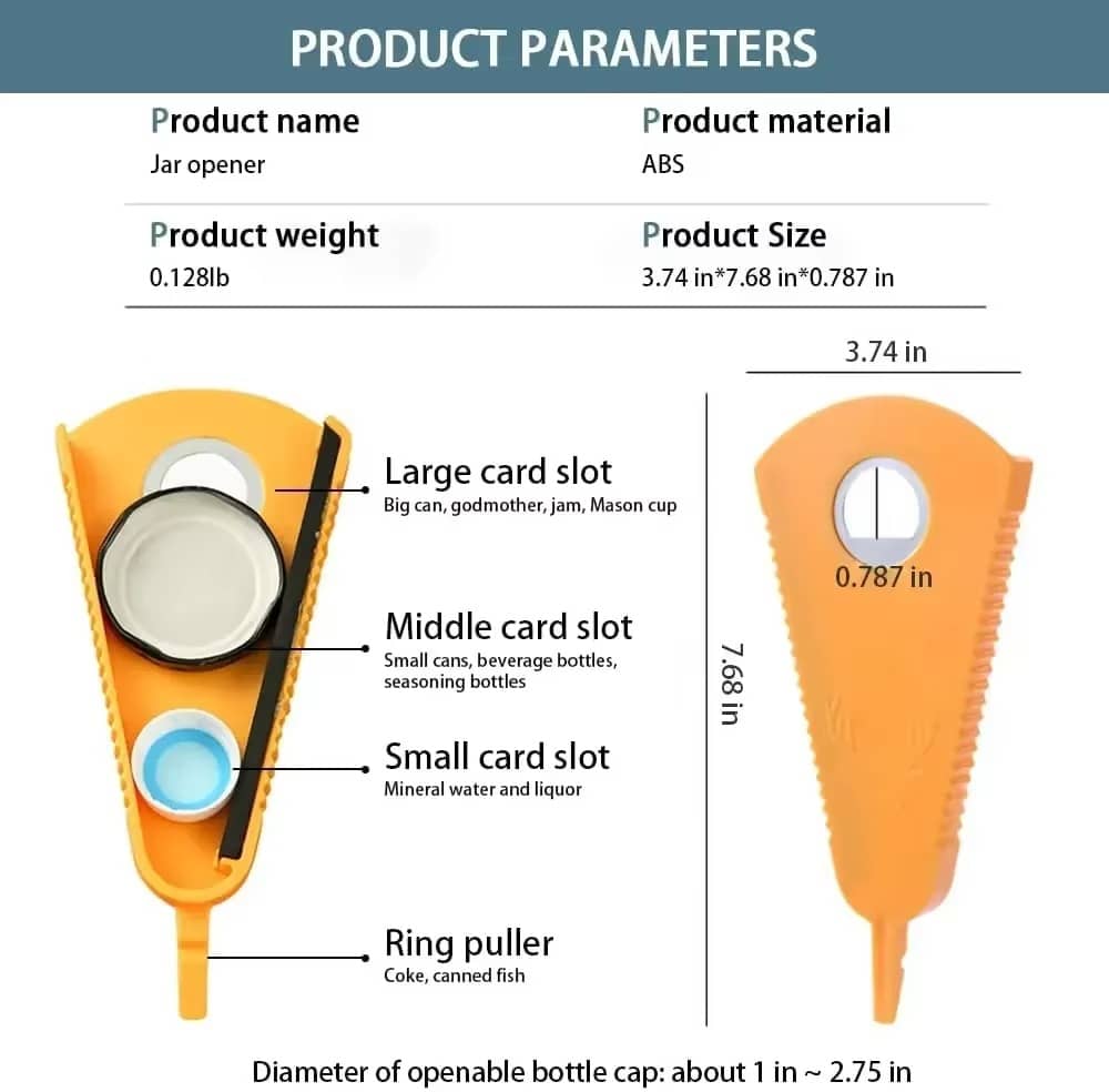 Multifunctional Can Opener Bottle & Jar Opener