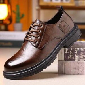 Retro Cow Leather Men’s Dress Shoes - Image 2
